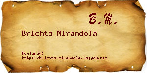 Brichta Mirandola névjegykártya